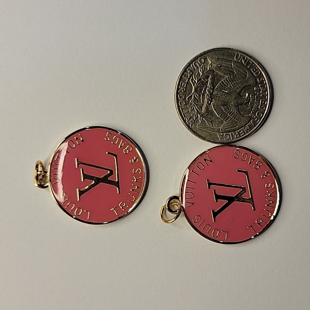 Luxury charm zipper pull, Pink and Gold